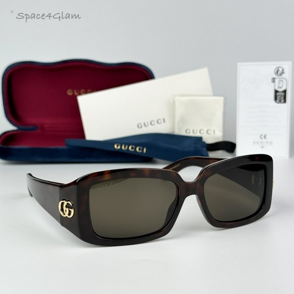 New Gucci Havana Brow Women Oversized Sunglasses GG1402S 002 New Gucci Havana Brow Women Oversized Sunglasses GG1402S 002  main image 3
